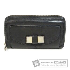 Chloe Ribbon Motif Long Wallet Leather